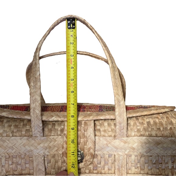 Weekender/Beach Bag 50/60s Vintage MCM Retro Mod Hippie Anthro Purse Top Handle - Picture 9 of 9